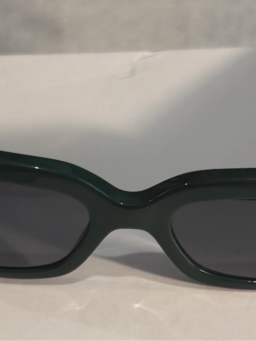 Vogue Dark Green Slim Cat-Eye Sunglasses - Picture 3 of 11